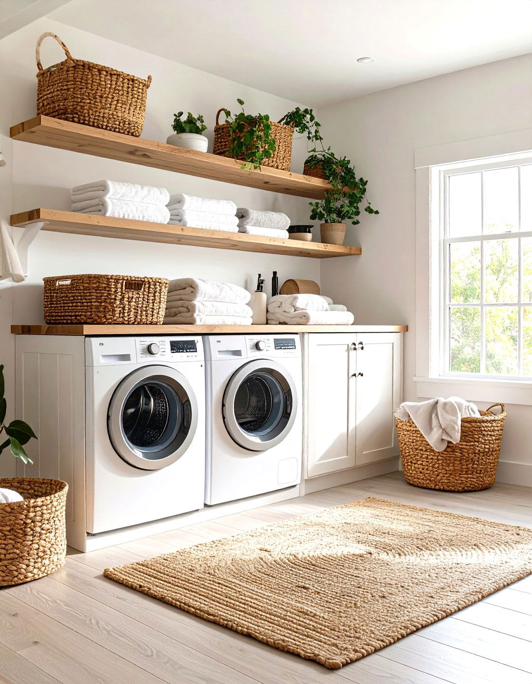 Laundry Room with Built In Pet Station - 30 farmhouse laundry room ideas