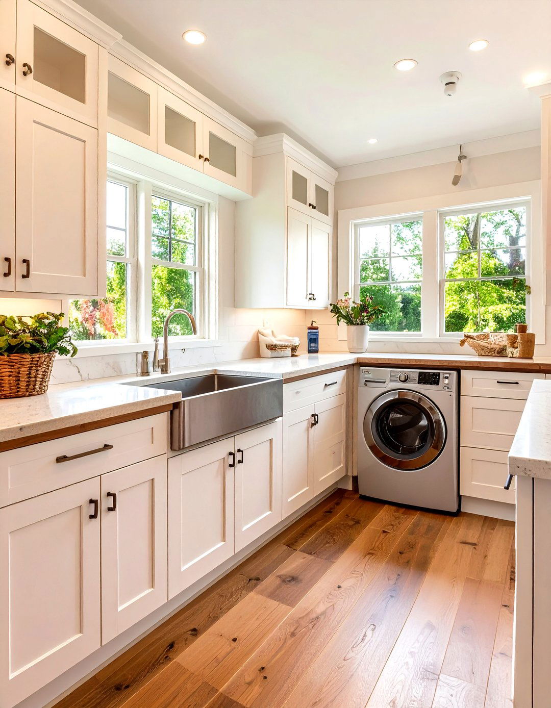 Laundry Room with Butcher Block Countertops - 30 patricketsesfantomes.com what is interior design ideas