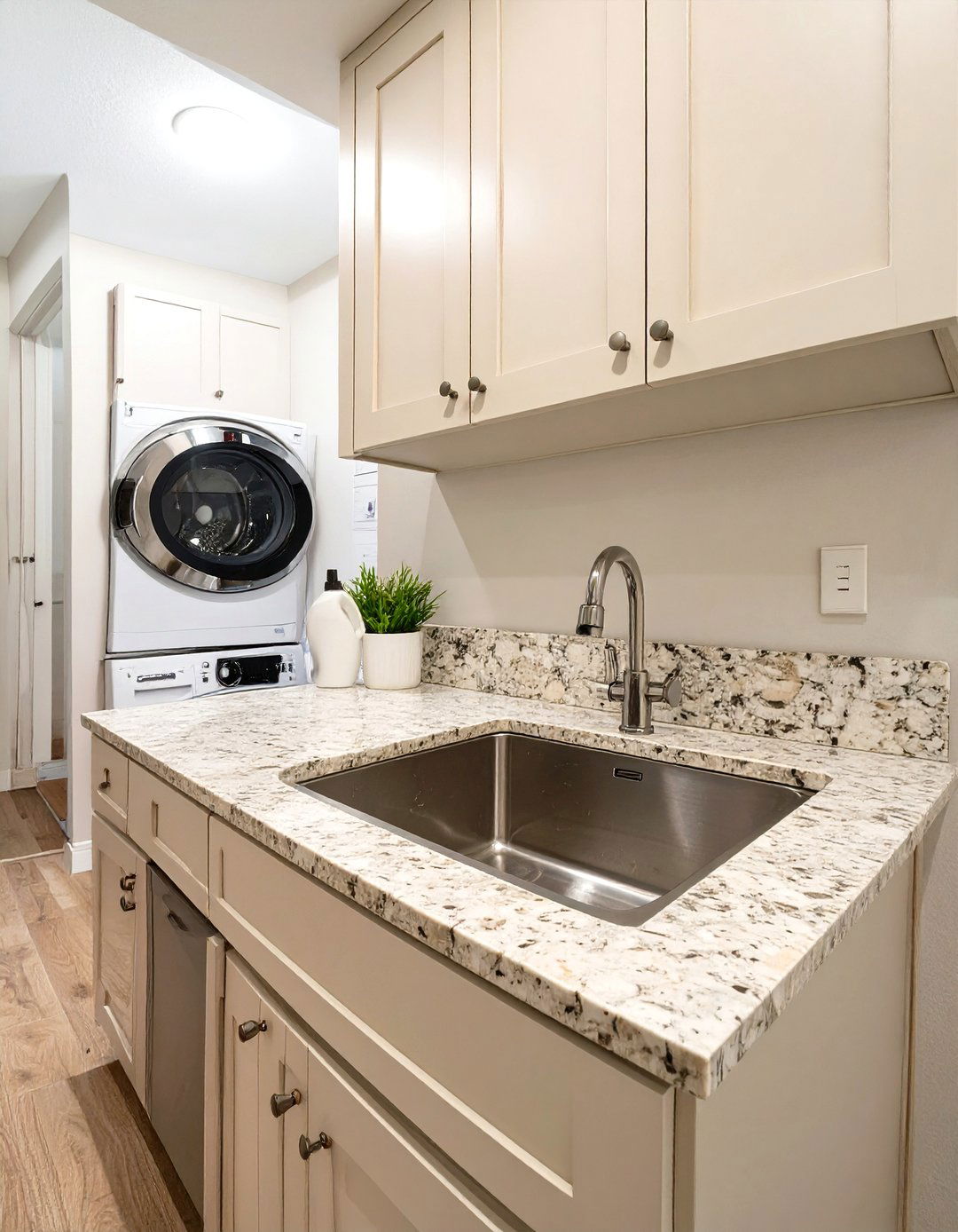 Laundry Room with a Utility Sink - 30 narrow laundry room ideas
