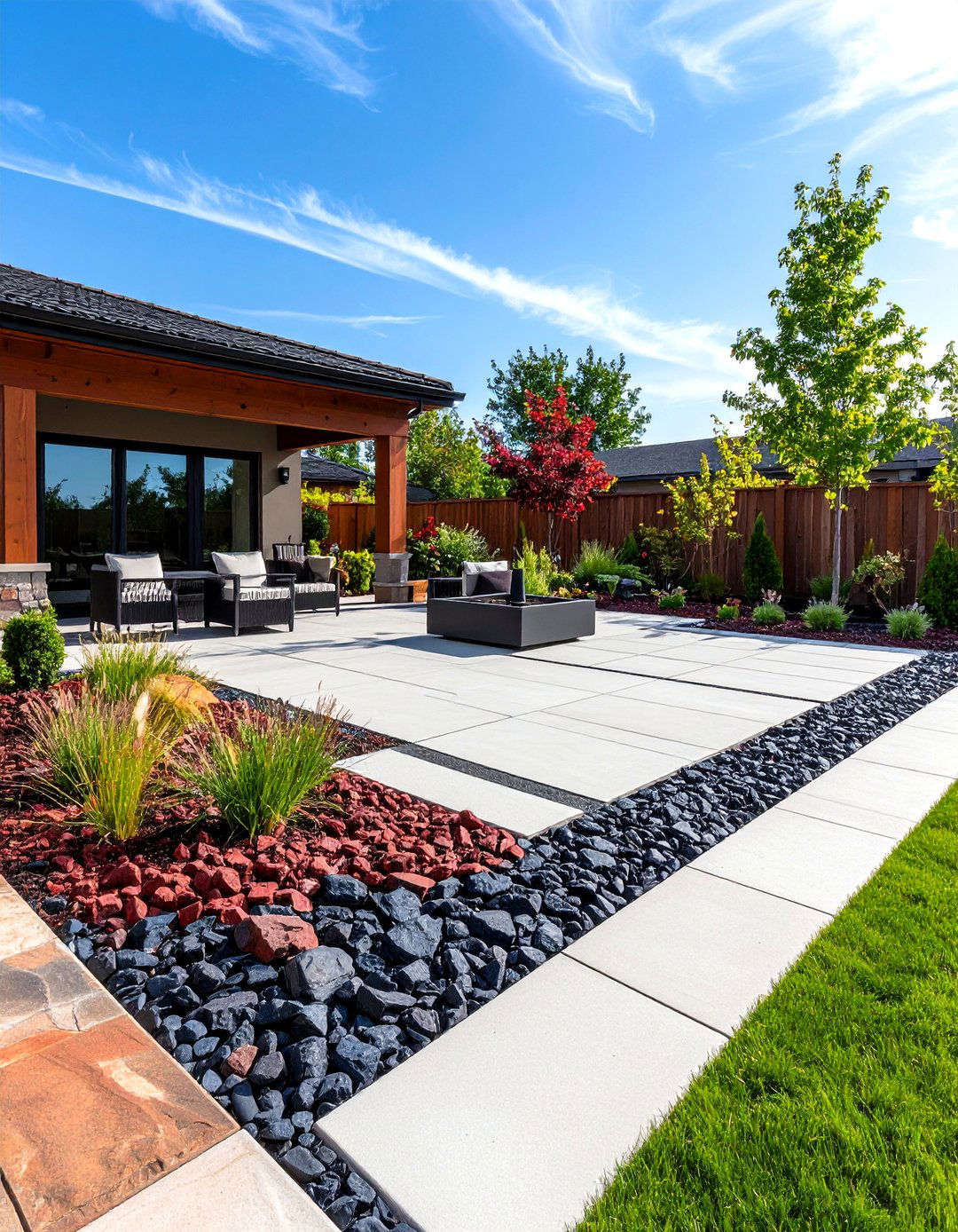 Lava Rock Patio Accents - 30 rock patio ideas