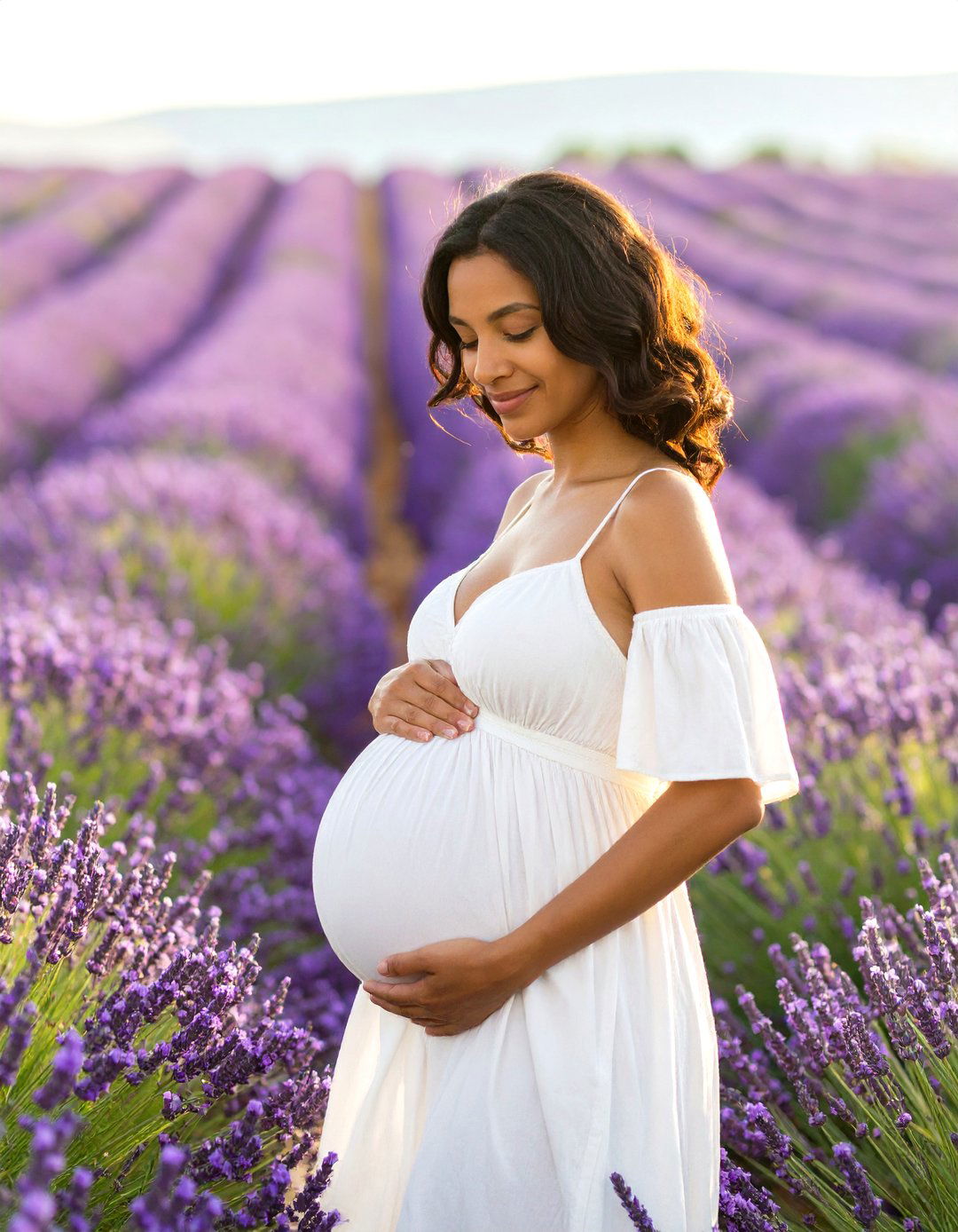 Lavender Field Maternity Photoshoot - 30 outdoor maternity photoshoot ideas