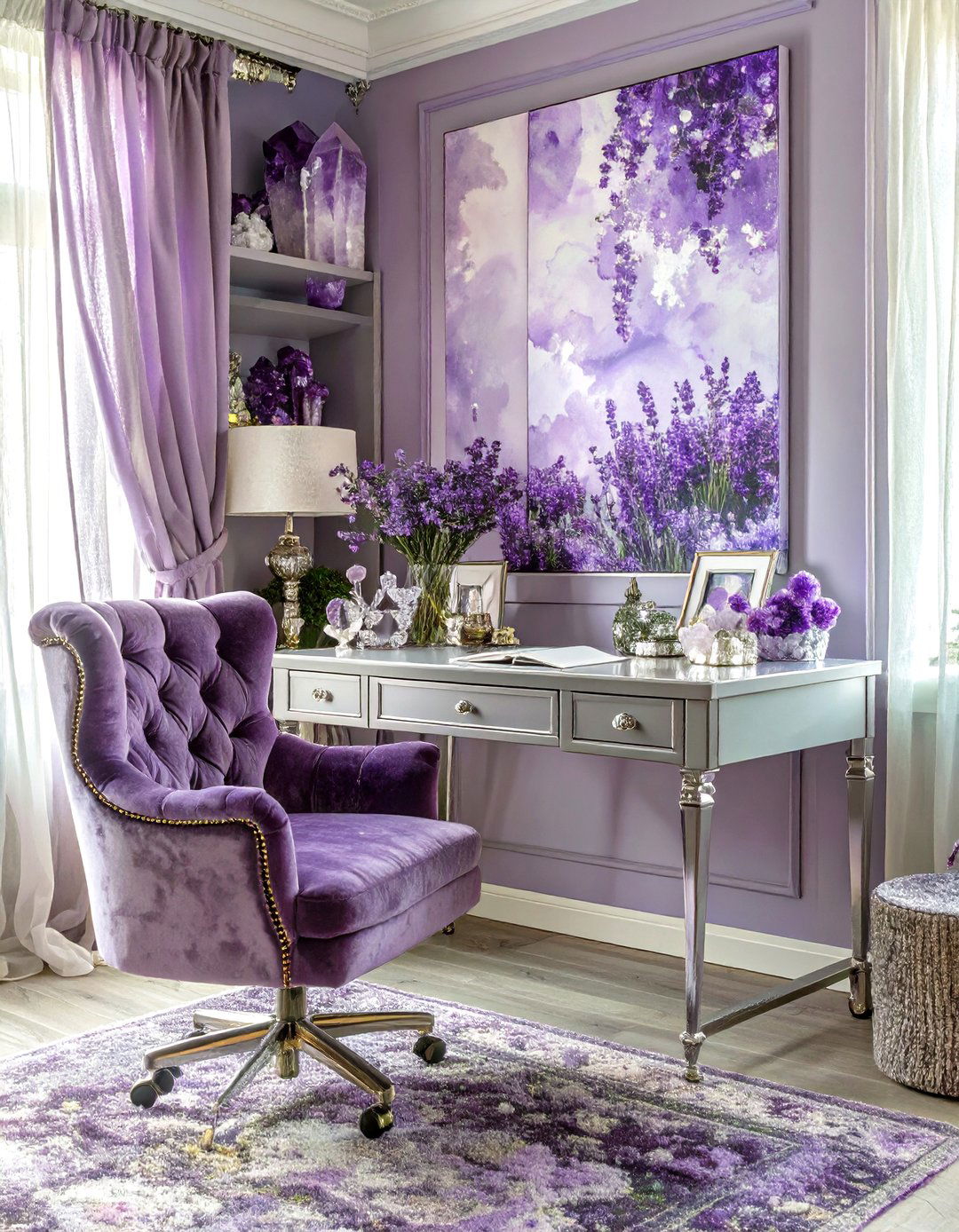 Lavender Haze Office - 30 cute office ideas