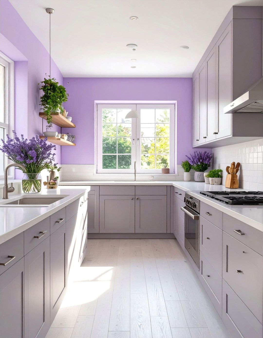 Lavender Haze Small Kitchen - 30 small kitchen color ideas