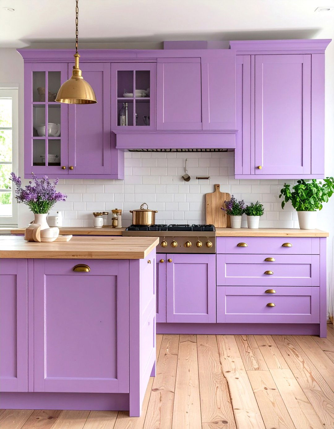 Lavender Painted Kitchen Cabinets - 30 painted kitchen cabinet ideas