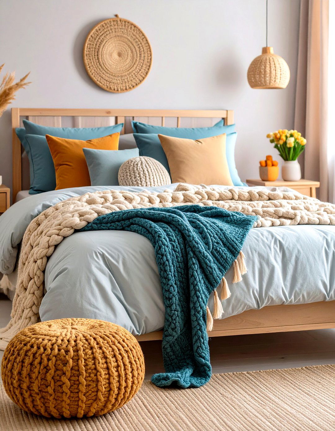 Layered Bedding Textures - 30 pinterest bedroom ideas