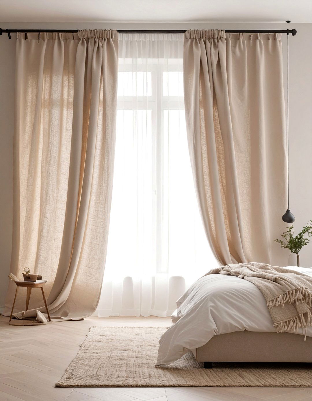 Layered Curtains for a Versatile Bedroom - 30 curtains for bedroom ideas