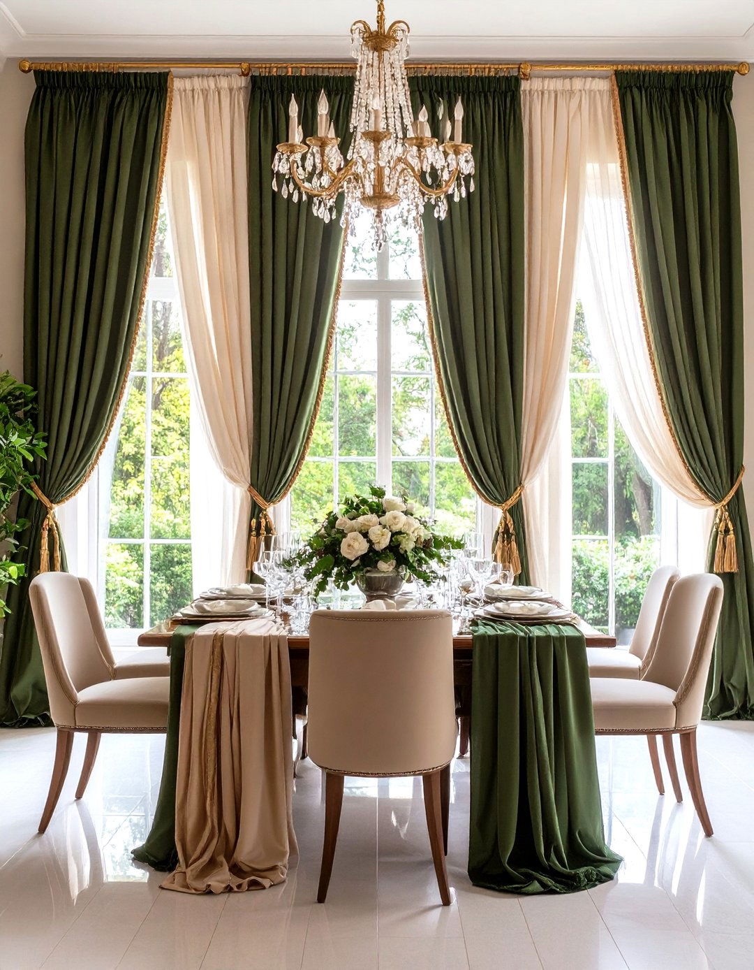 Layered Dining Room Curtains - 30 dining room curtains ideas