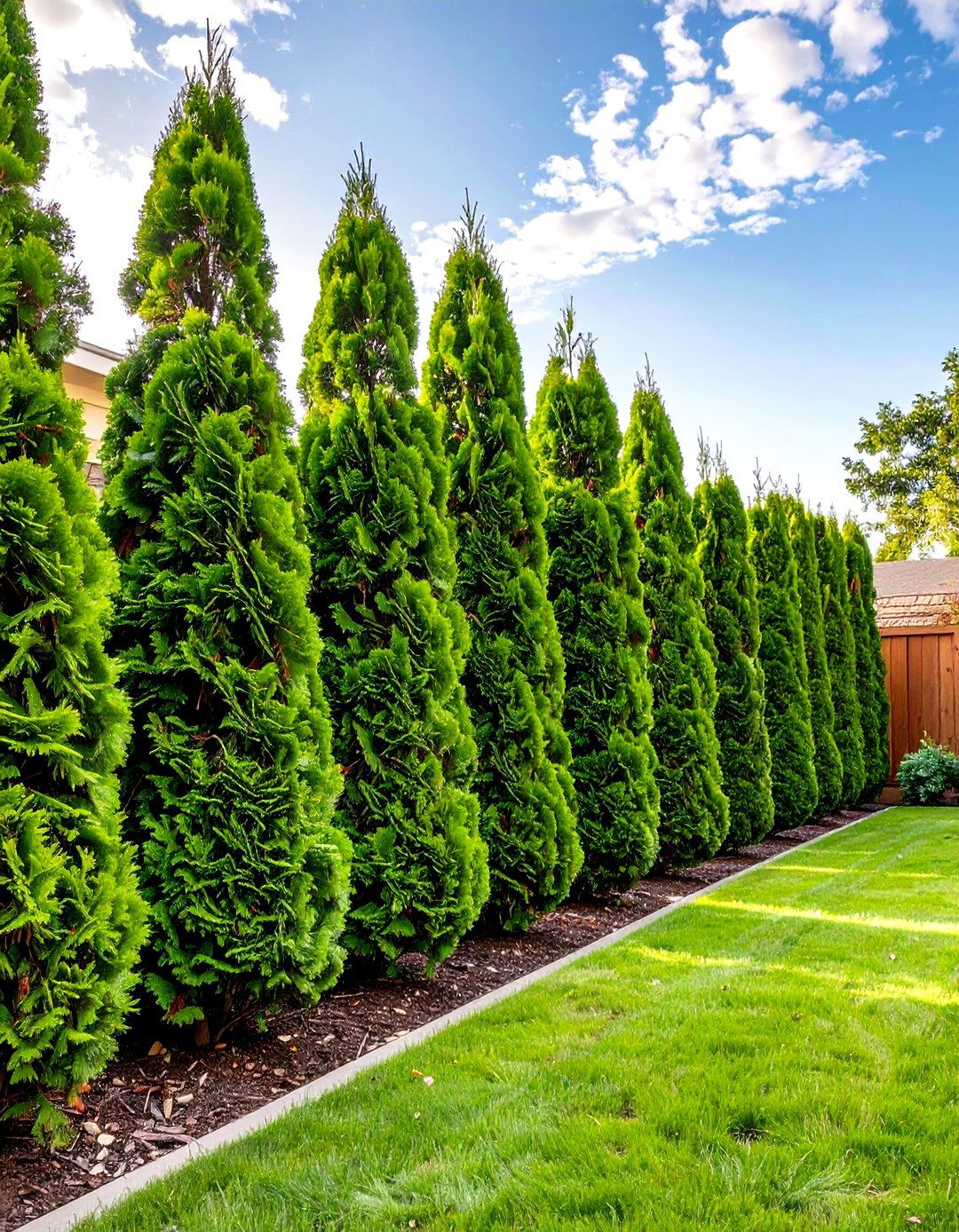 Layered Evergreen Trees for Year Round Screening - 30 useful backyard privacy ideas ththomideas