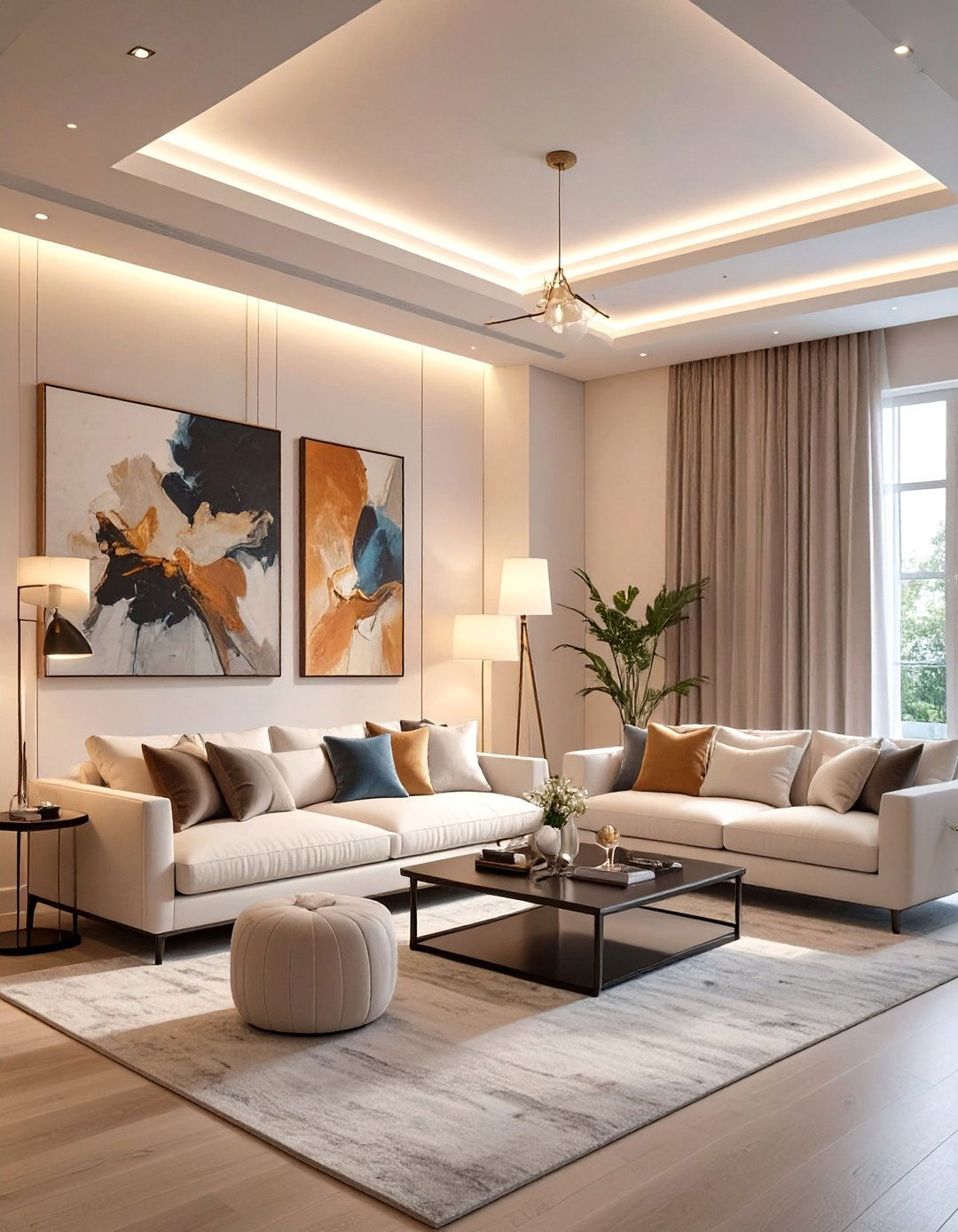 Layered Lighting Small Living Room - 30 modern small modern living room design ideas