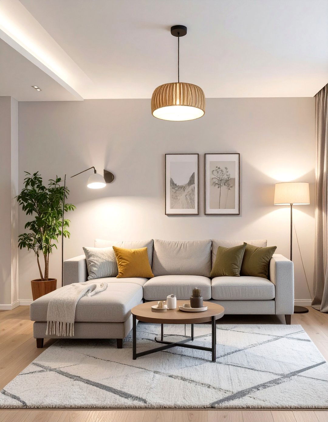 Layered Lighting for Ambiance and Function - 30 small room decor ideas