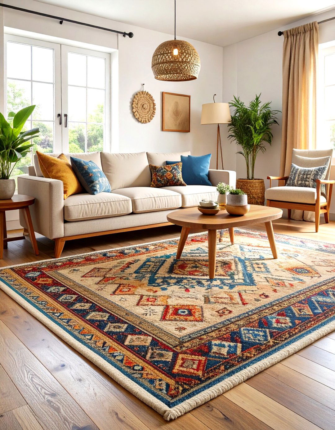 Layered Living Room Rugs - 30 living room rug ideas