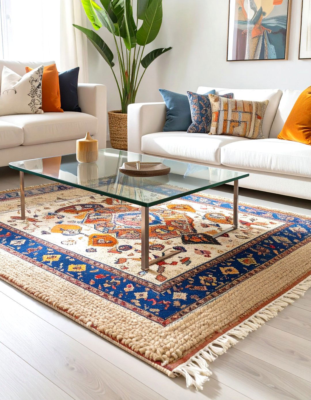 Layered Rugs in a Neighbors Living Room - 30 sourcednextdoor interior design ideas