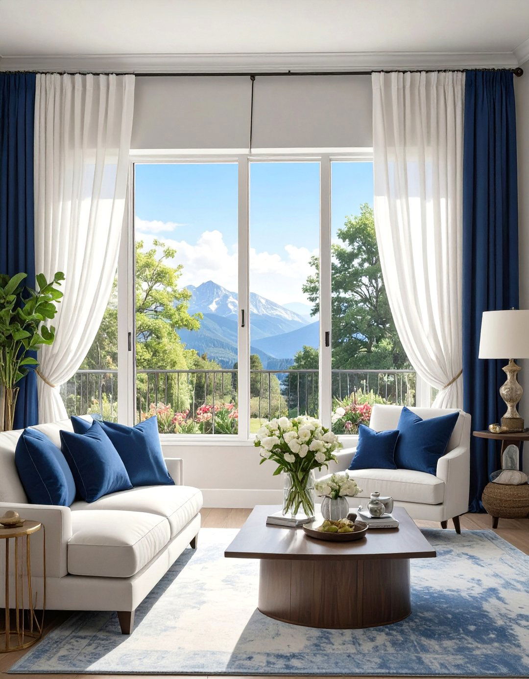 Layered Sheers and Solid Curtains - 30 modern curtain designs for living room