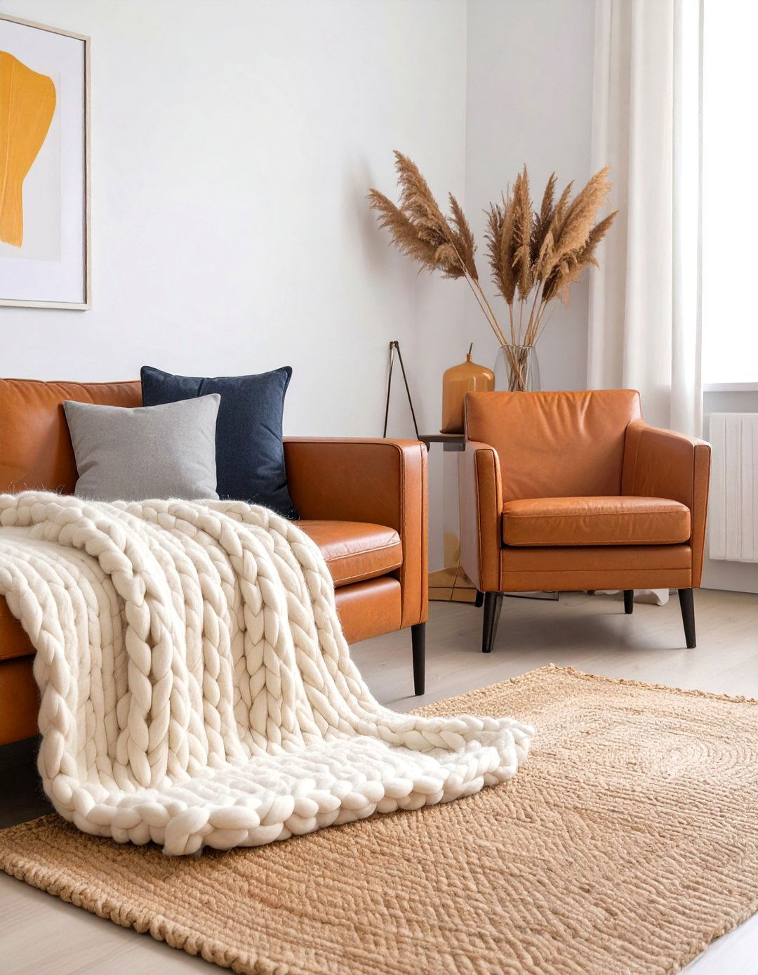 Layered Textures for a Cozy Sitting Room - 30 sitting room decor ideas