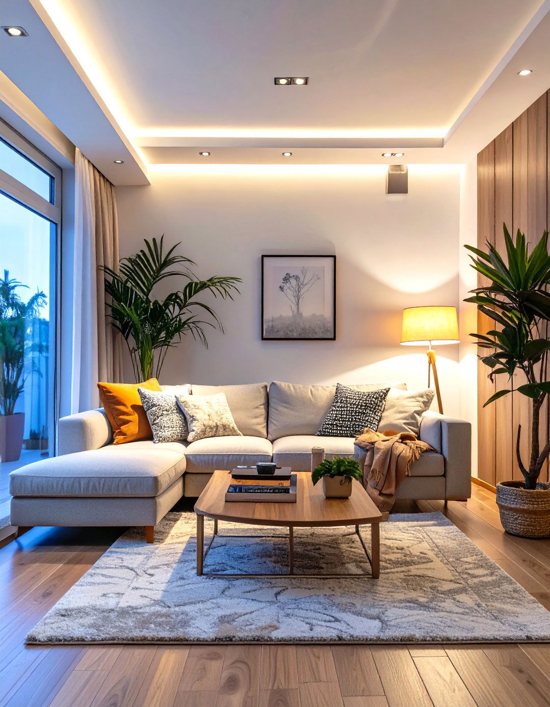 Layered and Dimmable Lighting - 30 small living room design ideas