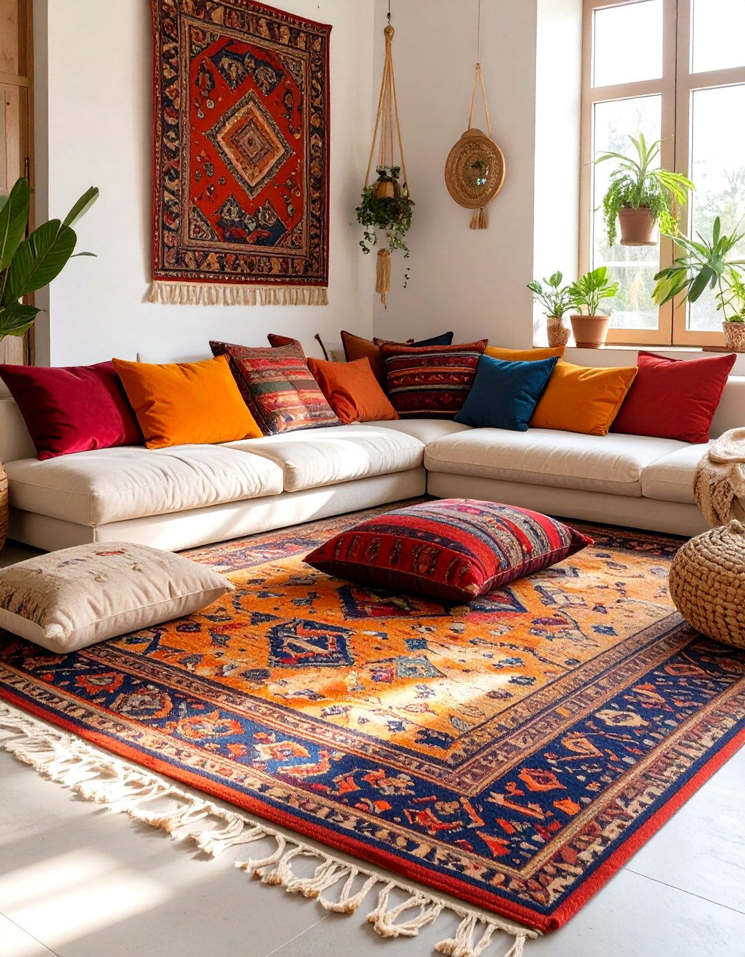 Layering Rugs for Bohemian Charm - 30 how to use rugs in interior design ideas