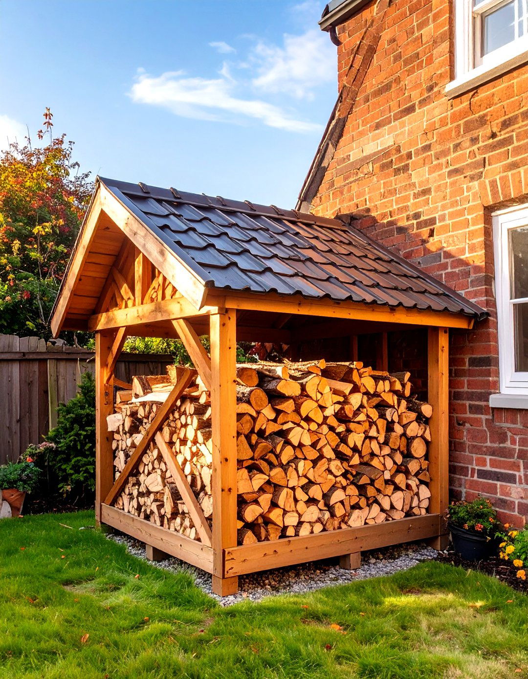 Lean To Firewood Shelter - 30 outdoor firewood storage ideas