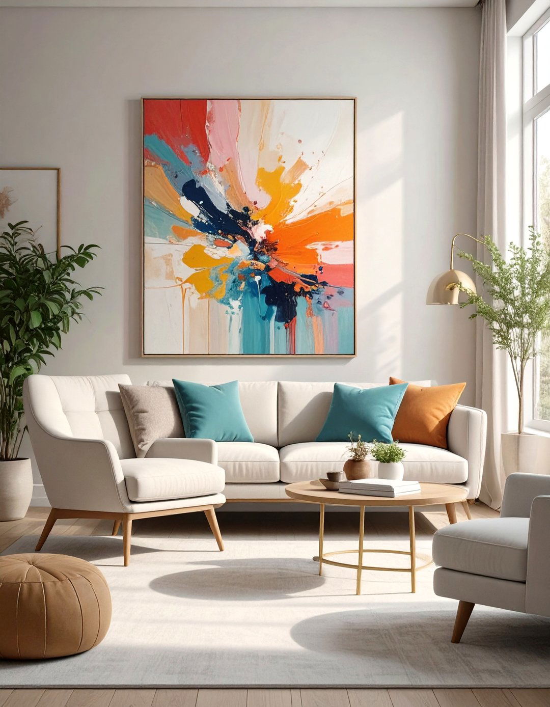 Leaning Art for a Casual Vibe - 30 wall decoration ideas for living room