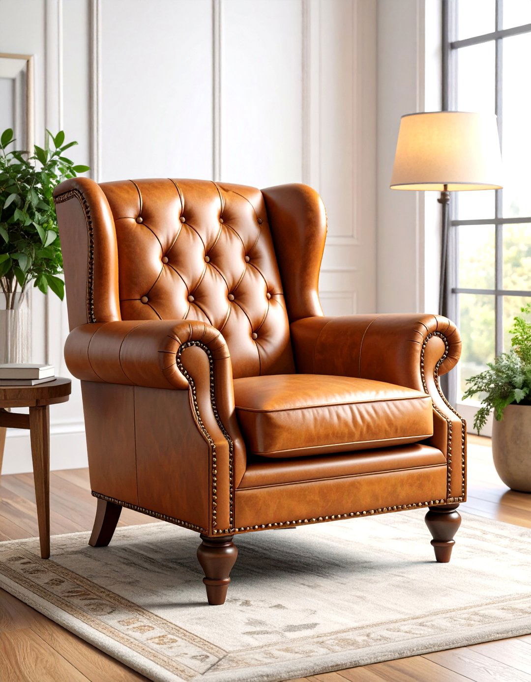 Leather Accent Chair - 30 pottery barn living room ideas
