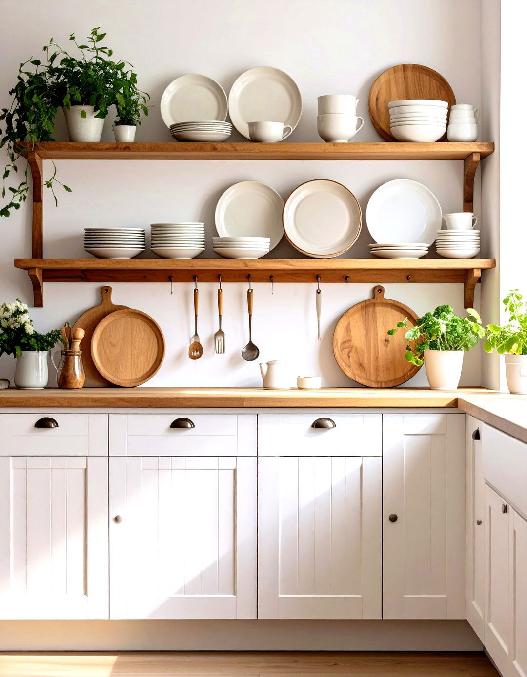 Leather Strap Kitchen Shelving - 30 kitchen shelving ideas