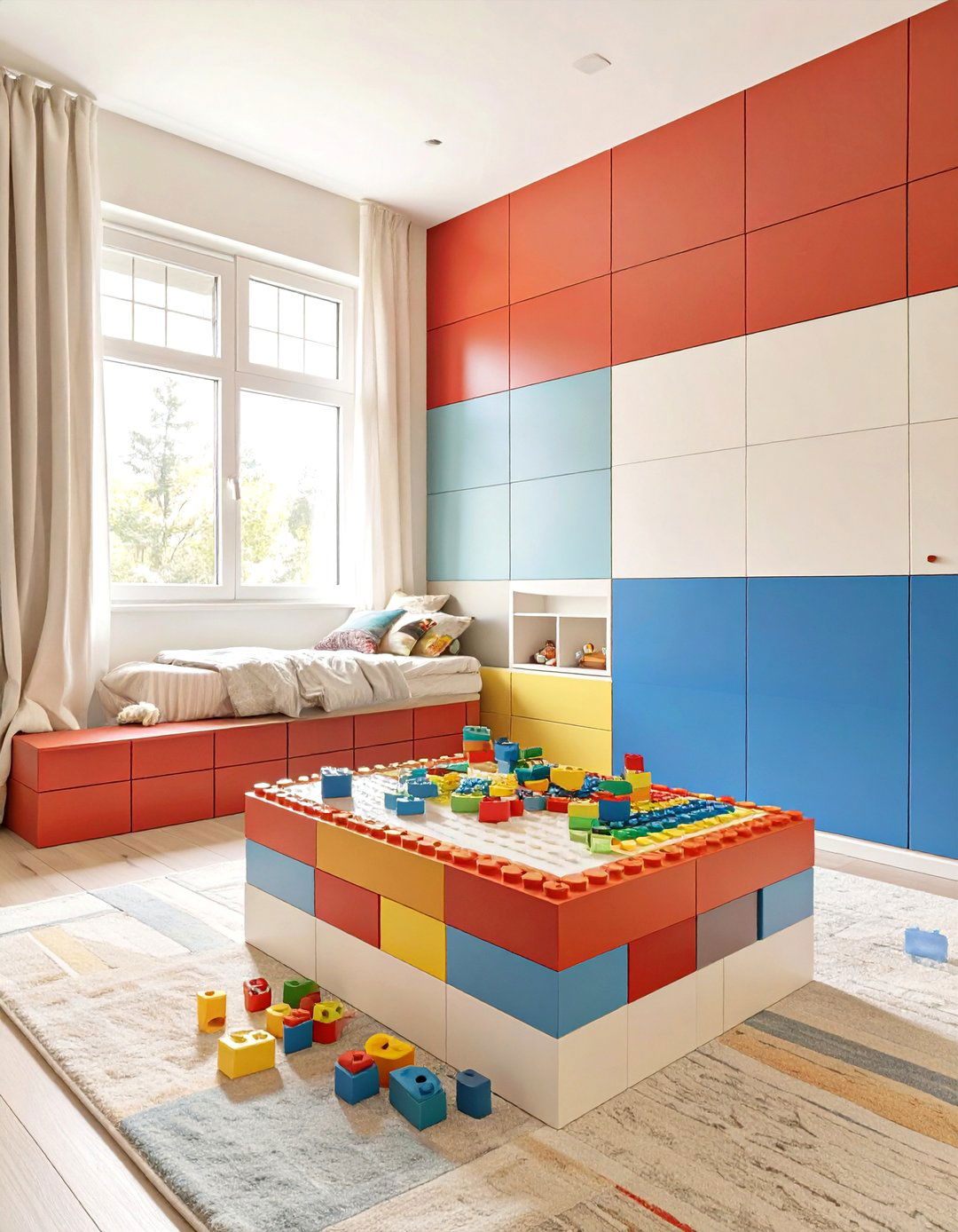 Lego Building Block Room - 30 toddler boy bedroom ideas