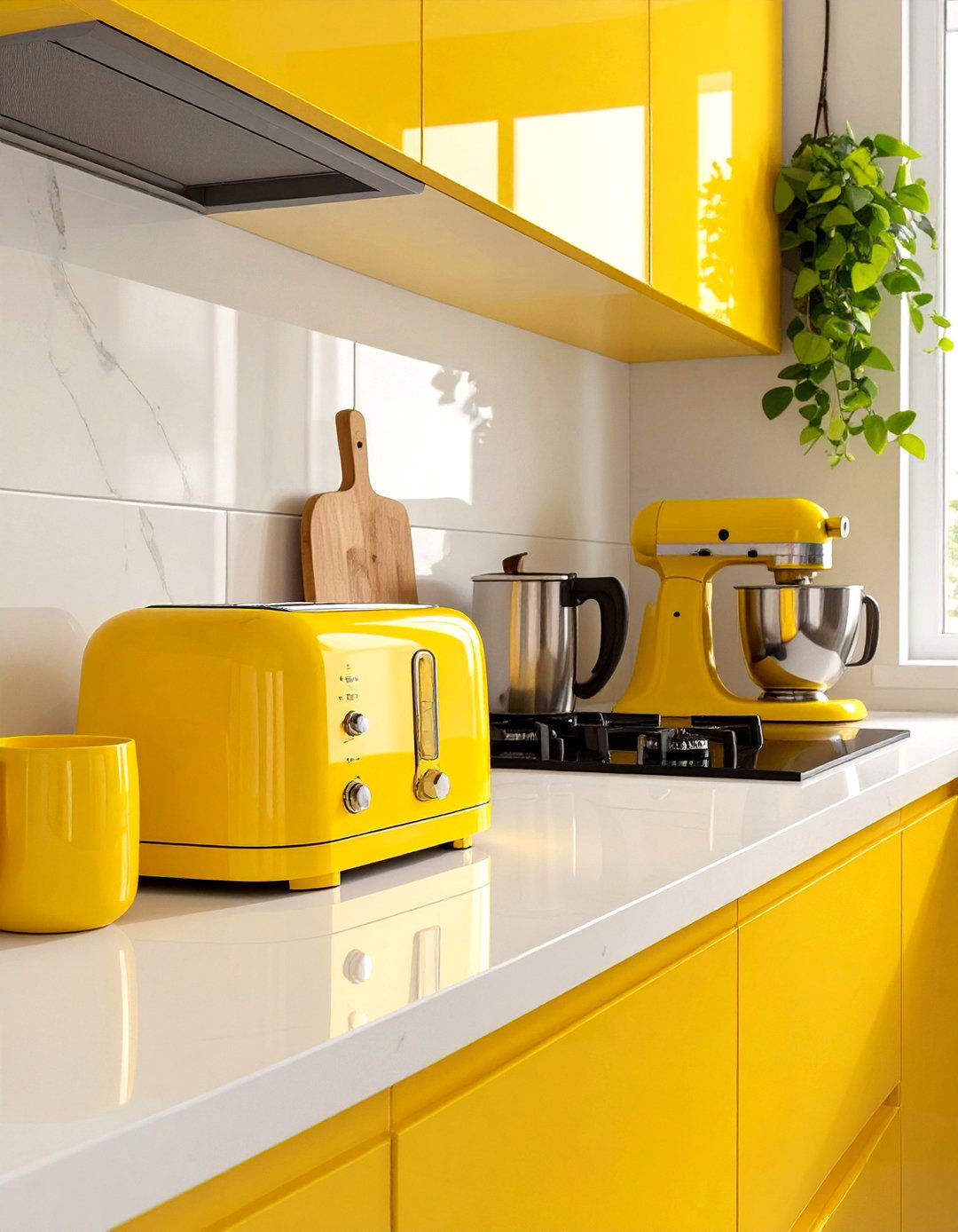 Lemon Colored Small Appliances - 30 yellow kitchen ideas