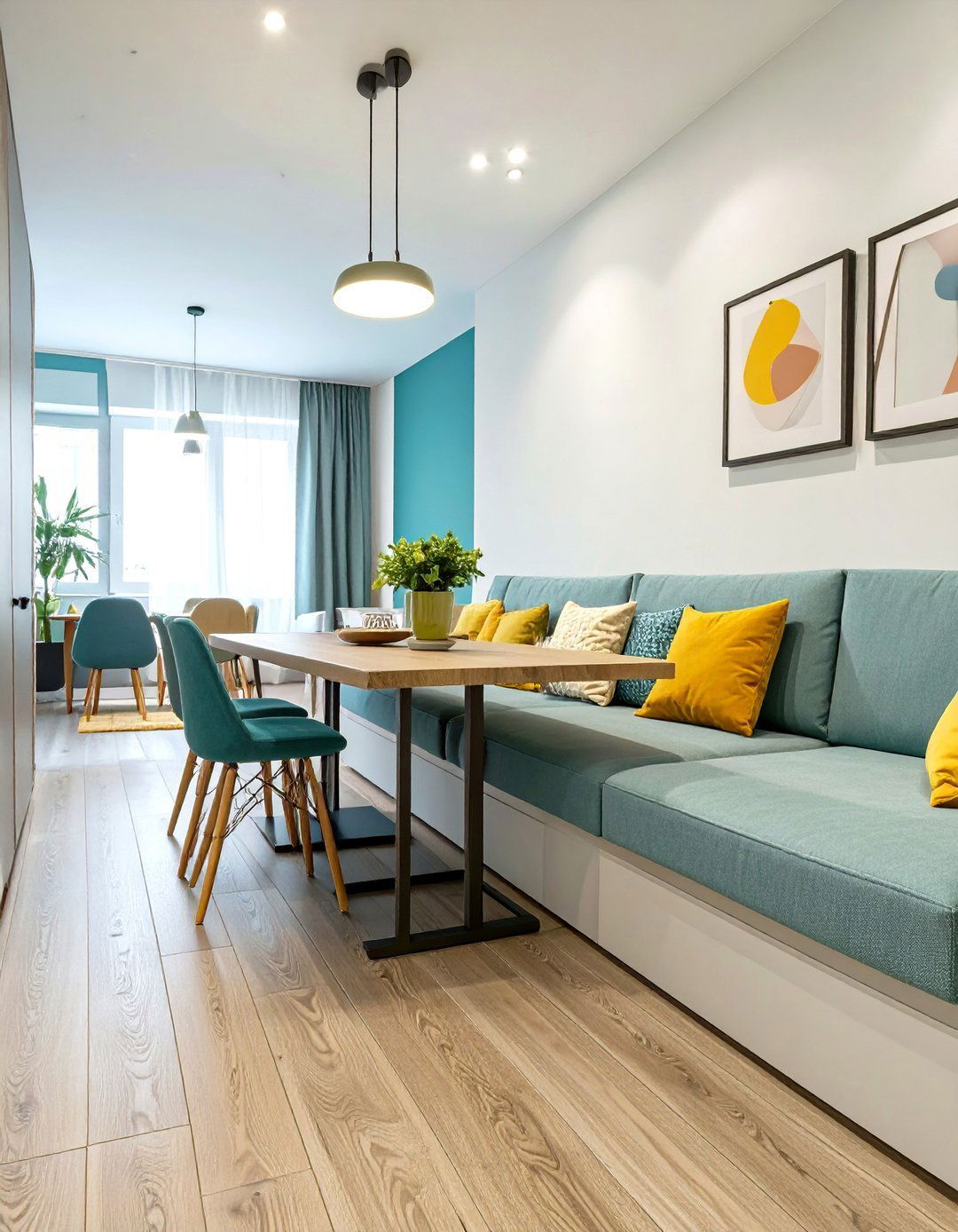 Leveraging Vertical Stripes on Walls - 30 very small living and dining room ideas