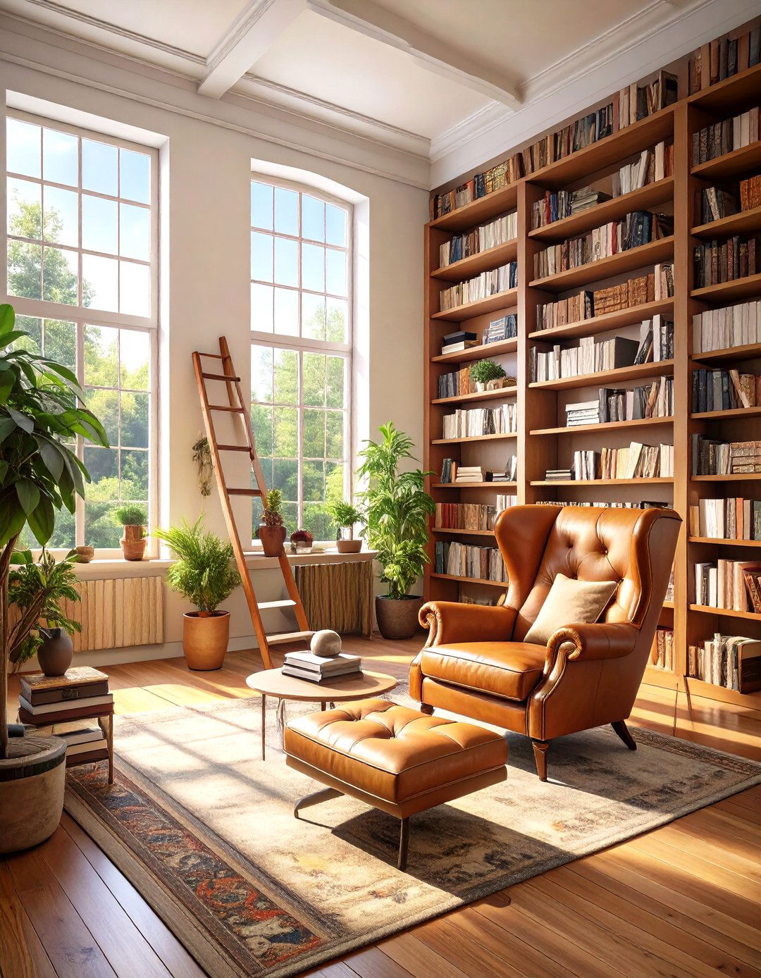 Library Inspired Vintage Living Room - 30 vintage living room ideas