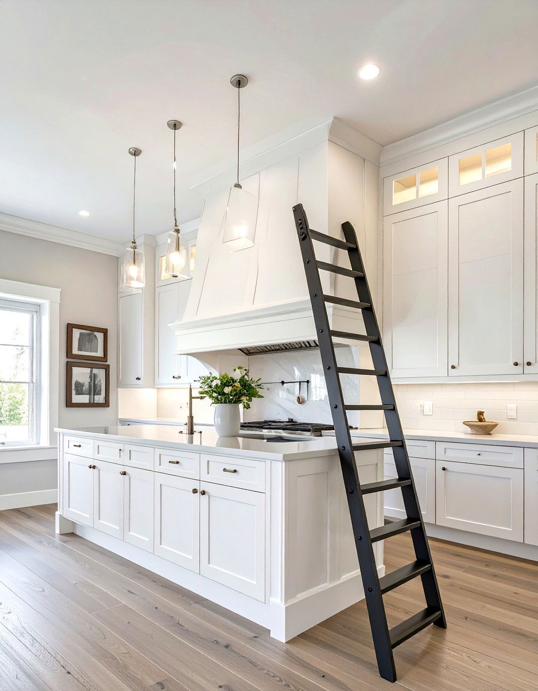 Library Ladder Access Soffit - 30 creative ideas for kitchen soffits