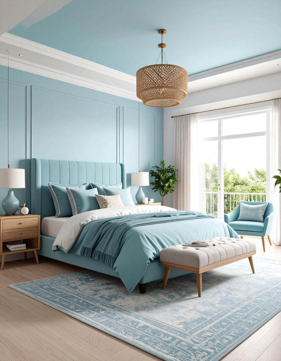 Light Blue Ceiling Bedroom - 30 light blue bedroom ideas