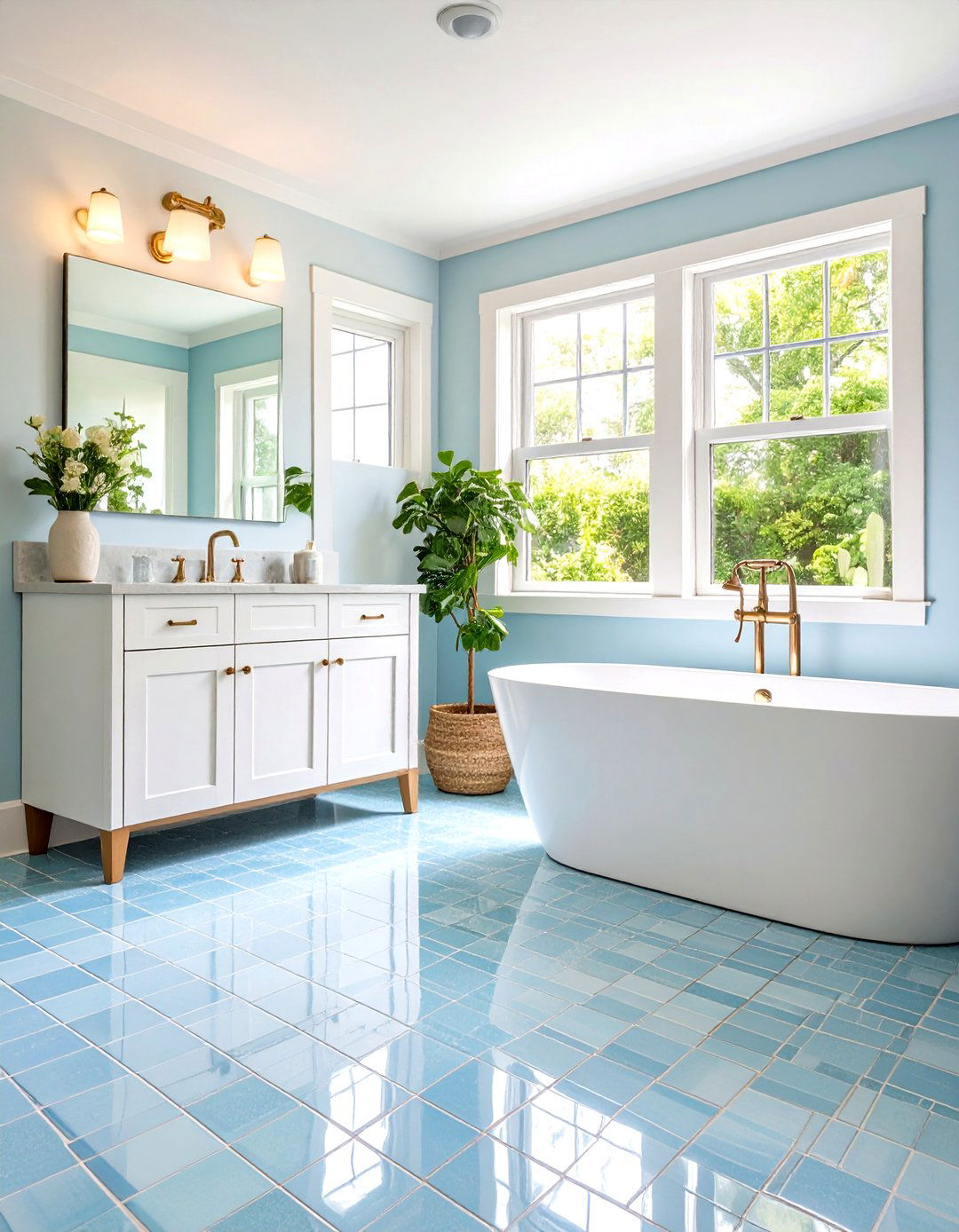 30 Penny Tile Bathroom Floor Ideas for Classic Style