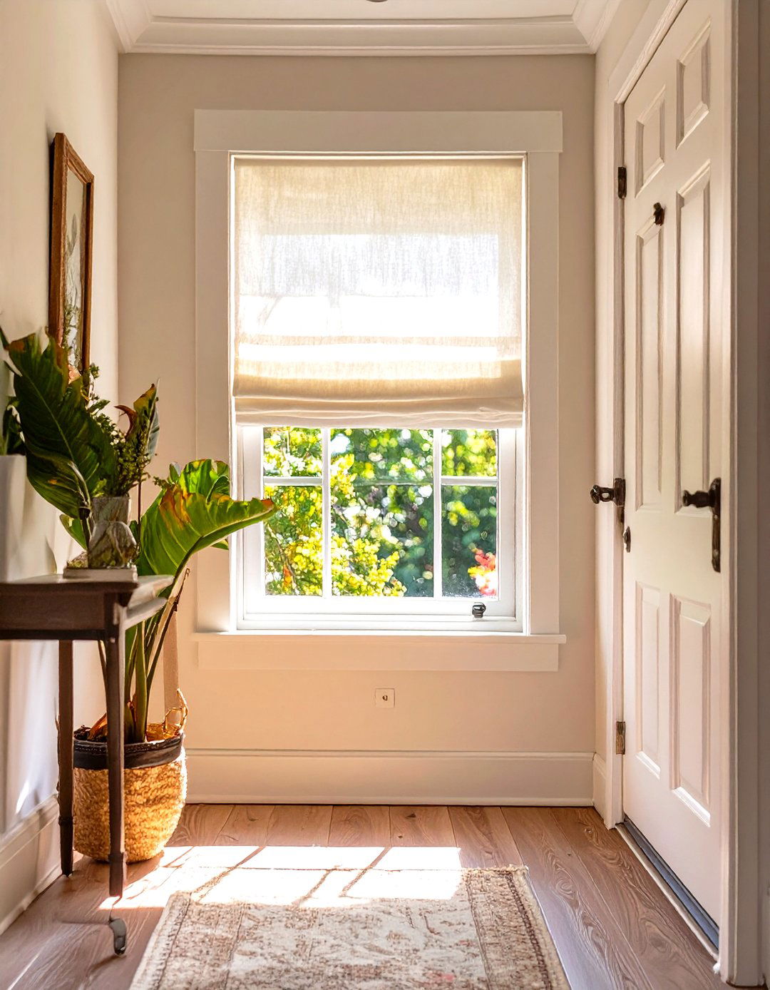 Light Filtering Window Treatment - 30 small entryway design ideas