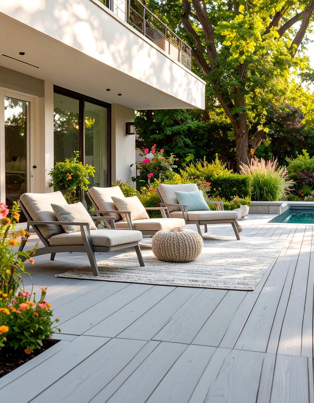 Light Gray Deck - 30 deck painting ideas