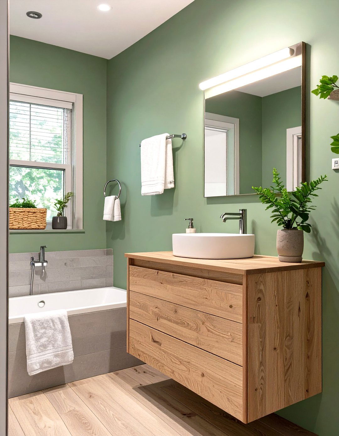 Light Gray Green for Understated Serenity - 30 small bathroom bathroom color ideas