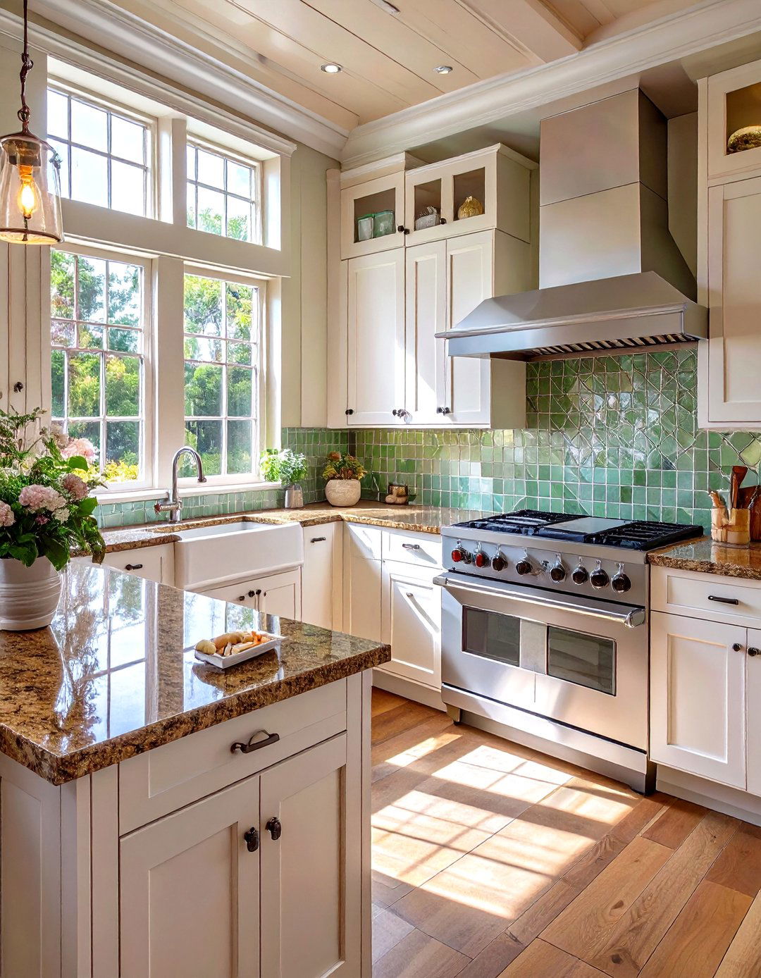Light Green Glass Tile Backsplash - 30 backsplash ideas for fantasy brown granite countertops