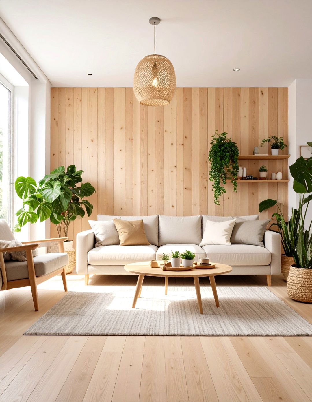 Light Natural Wood Accent Wall - 30 wood accent wall ideas