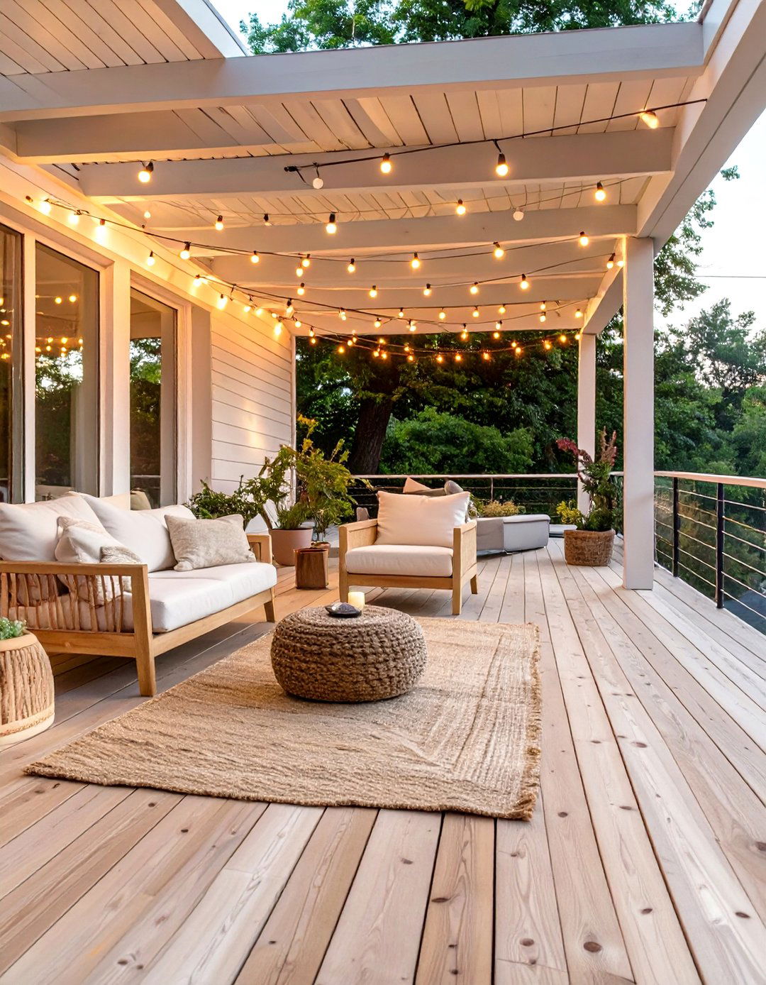 Light Oak Natural Finish - 30 deck color ideas