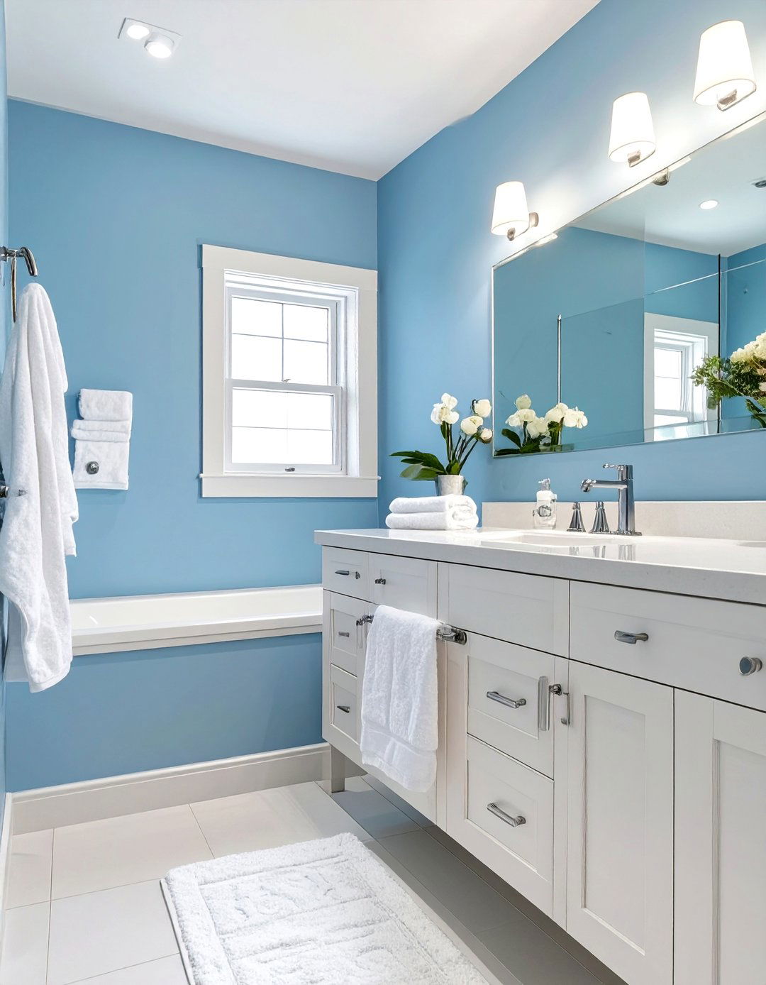 Light Sky Blue Bathroom - 30 bathroom painting ideas