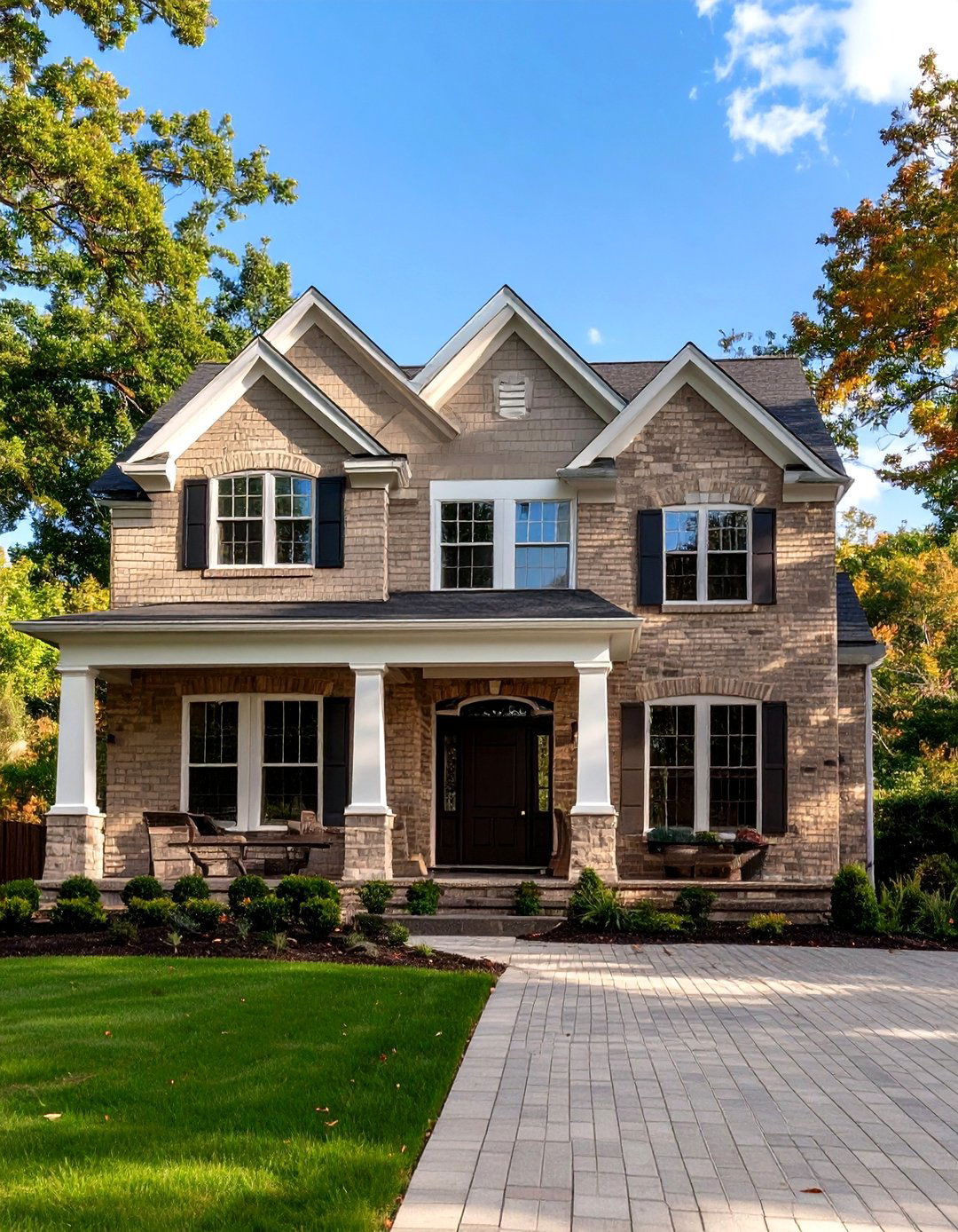 Light Taupe for Brick Exteriors - 30 house exterior brick paint color ideas
