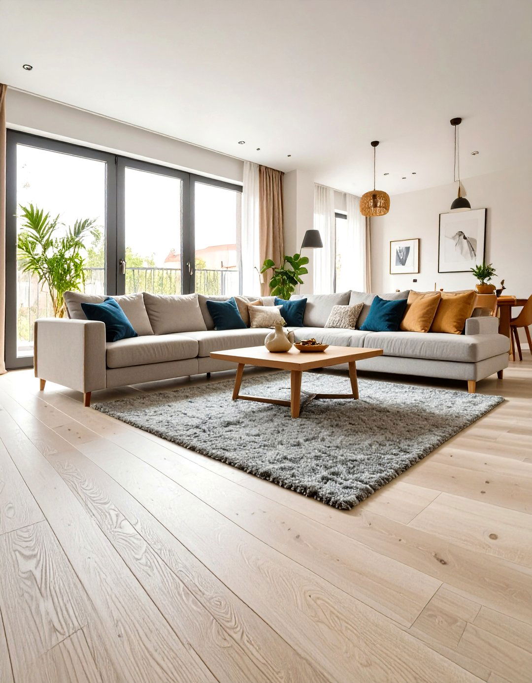 Light Wood Flooring - 30 scandinavian design living room ideas