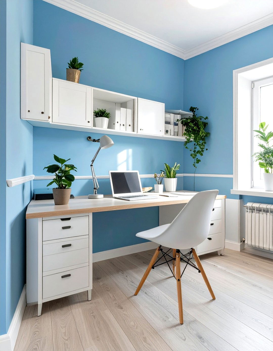 Light and Airy Color Palette - 30 small office decor ideas