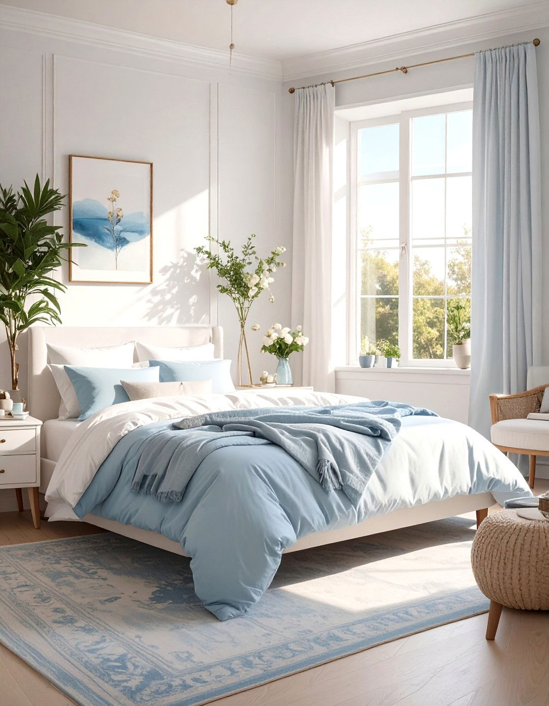 Light and Airy Color Schemes - 30 small master bedroom ideas