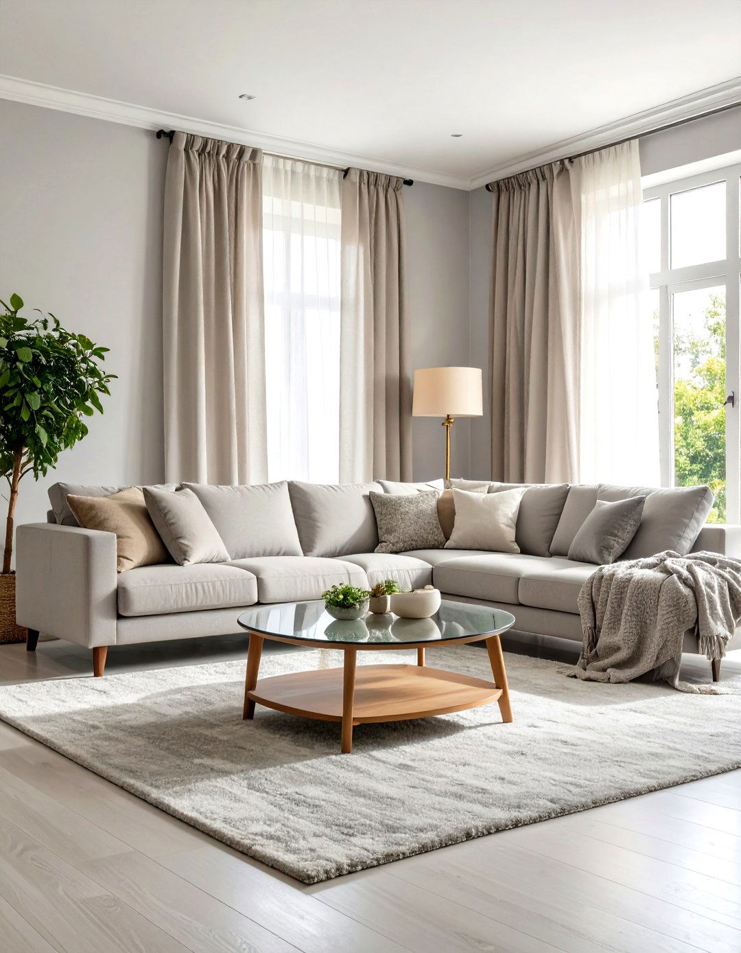 Light and Airy Grey and White Living Room - 30 grey and white living room ideas