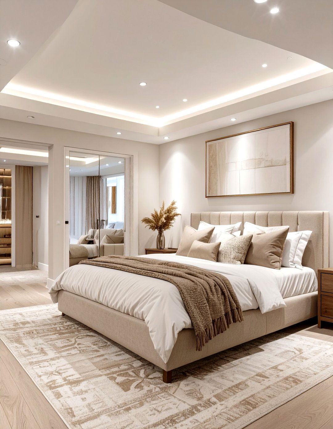 Light and Airy Neutral Bedroom - 30 basement bedroom ideas on a budget