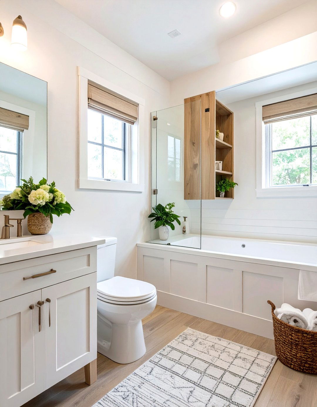 Light and Bright Color Palette - 30 small bathroom makeover ideas
