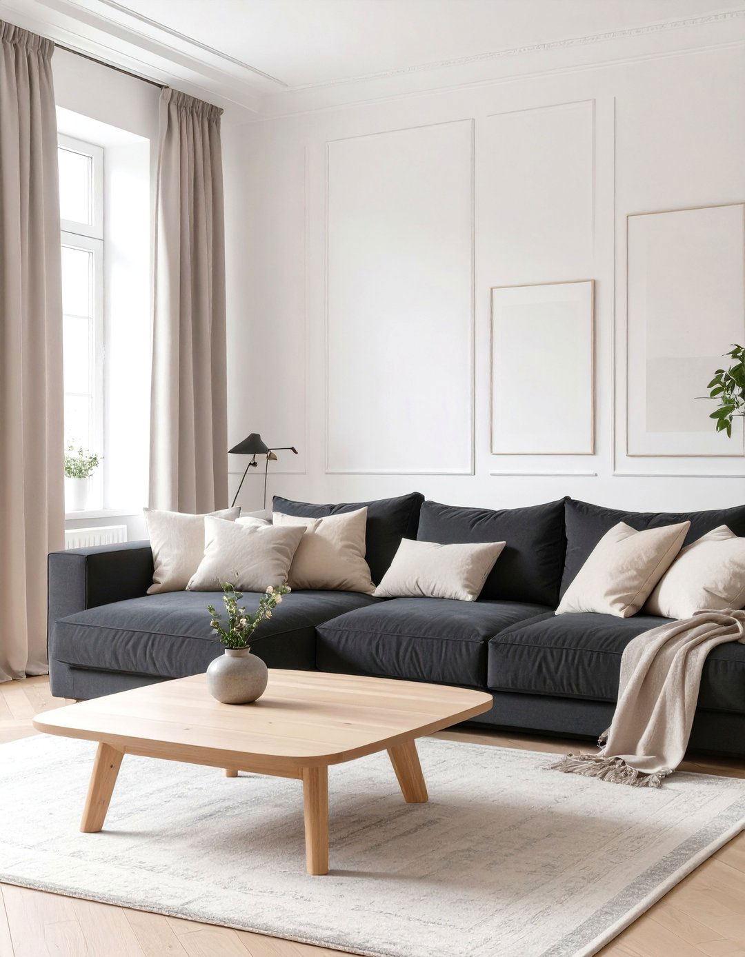 Light and Bright Color Palette - 30 how to design a living room with large furniture ideas