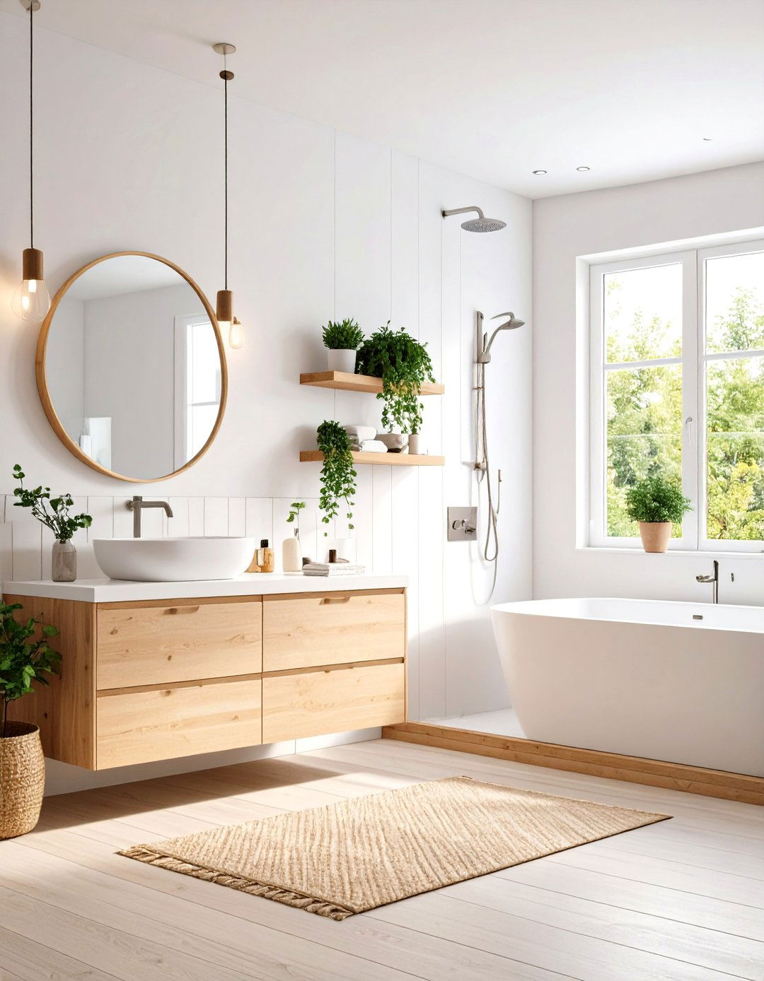 Light and Bright Scandinavian Bathroom - 30 50 small bathroom ideas with shower and toilet