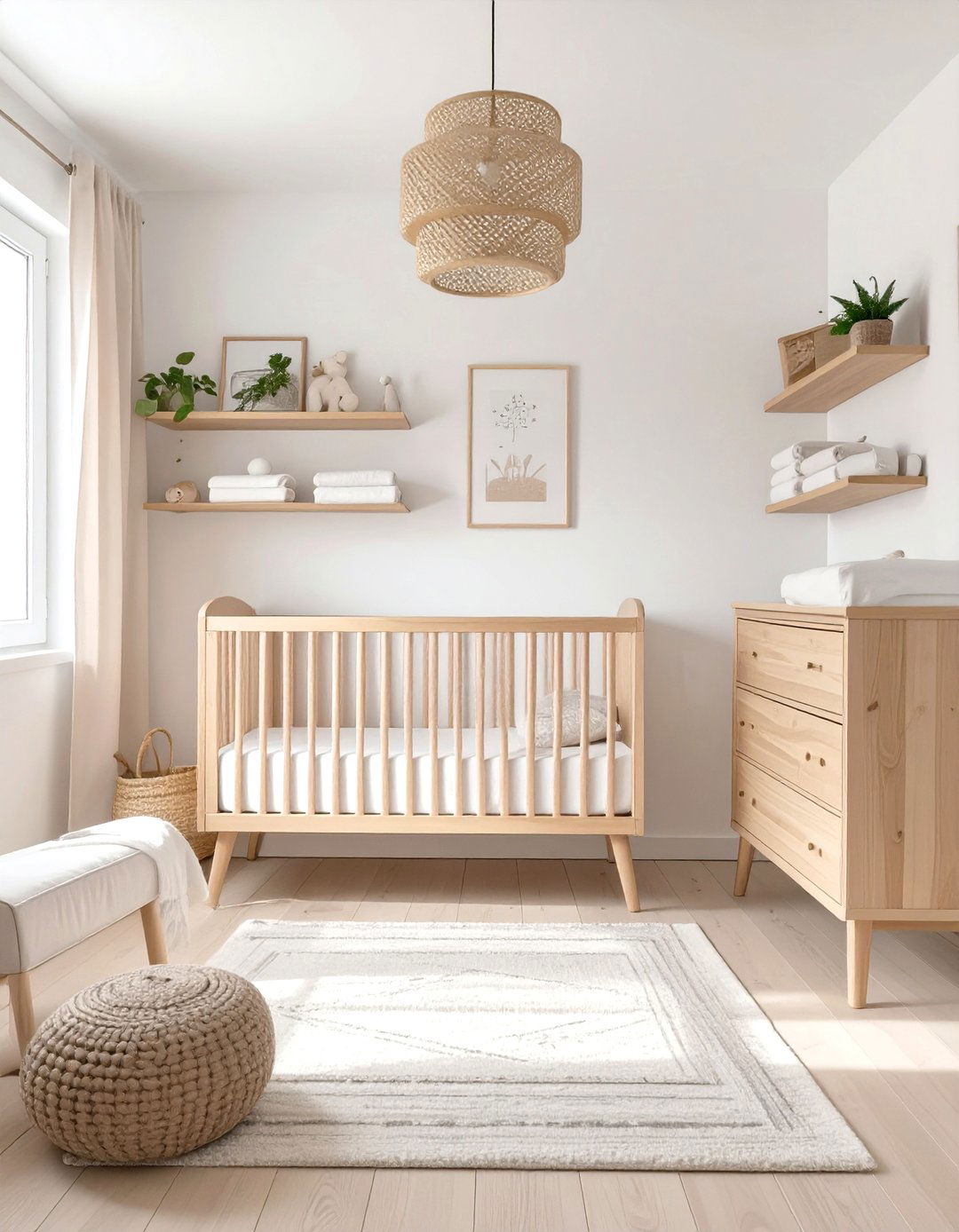 Light and Bright Wood Nursery - 30 nursery ideas neutral