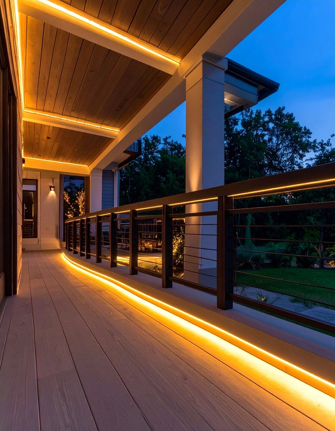 Lighted Porch Railing System - 30 modern front porch railing ideas