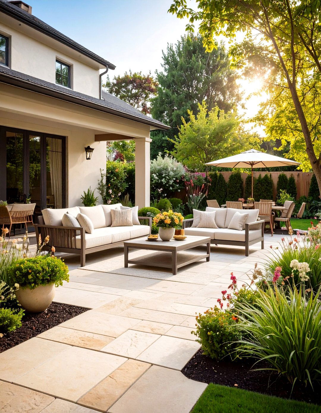 Limestone Rock Patio for a Classic Finish - 30 rock patio ideas